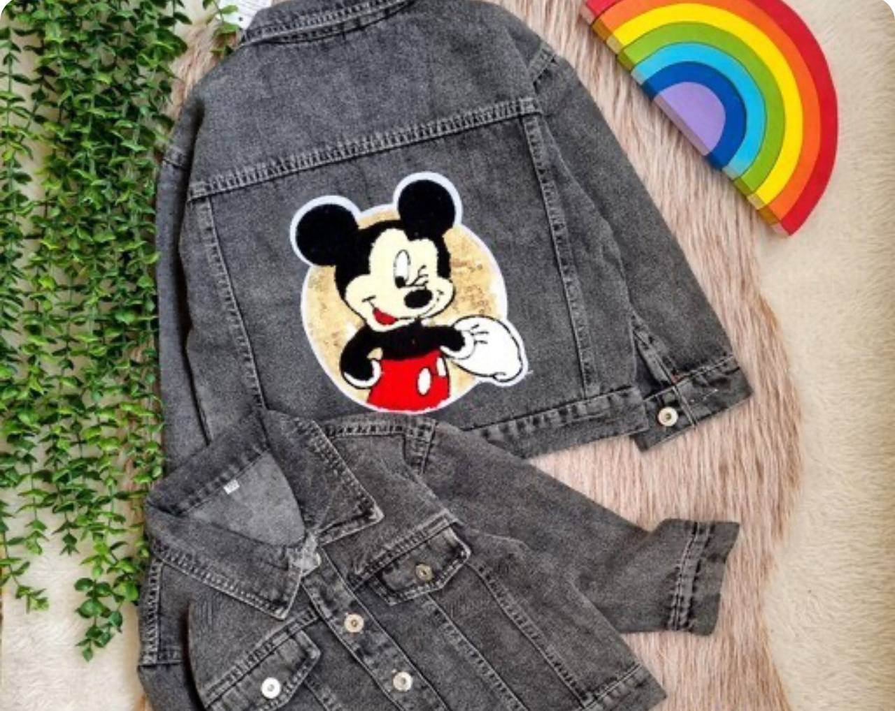 کت جین زغالی میکی موس دخترانه و پسرانه