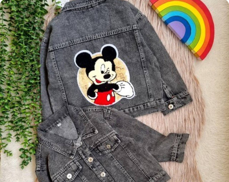 کت جین زغالی میکی موس دخترانه و پسرانه