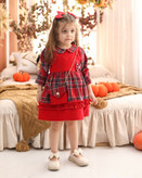 سارافون قرمز با کیف